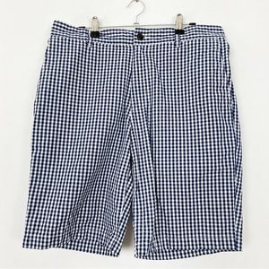 Dockers Men’s Blue & White Gingham Cotton Bermuda Shorts Size‎ 32